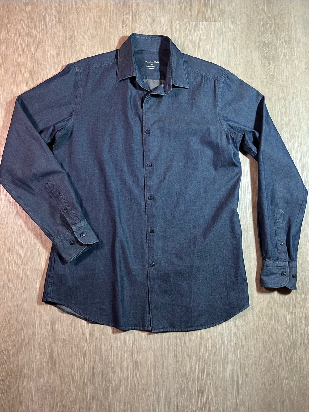 Massimo Dutti Men's “Indigo Shirt” Button-Up Minimalist Dress Shirt